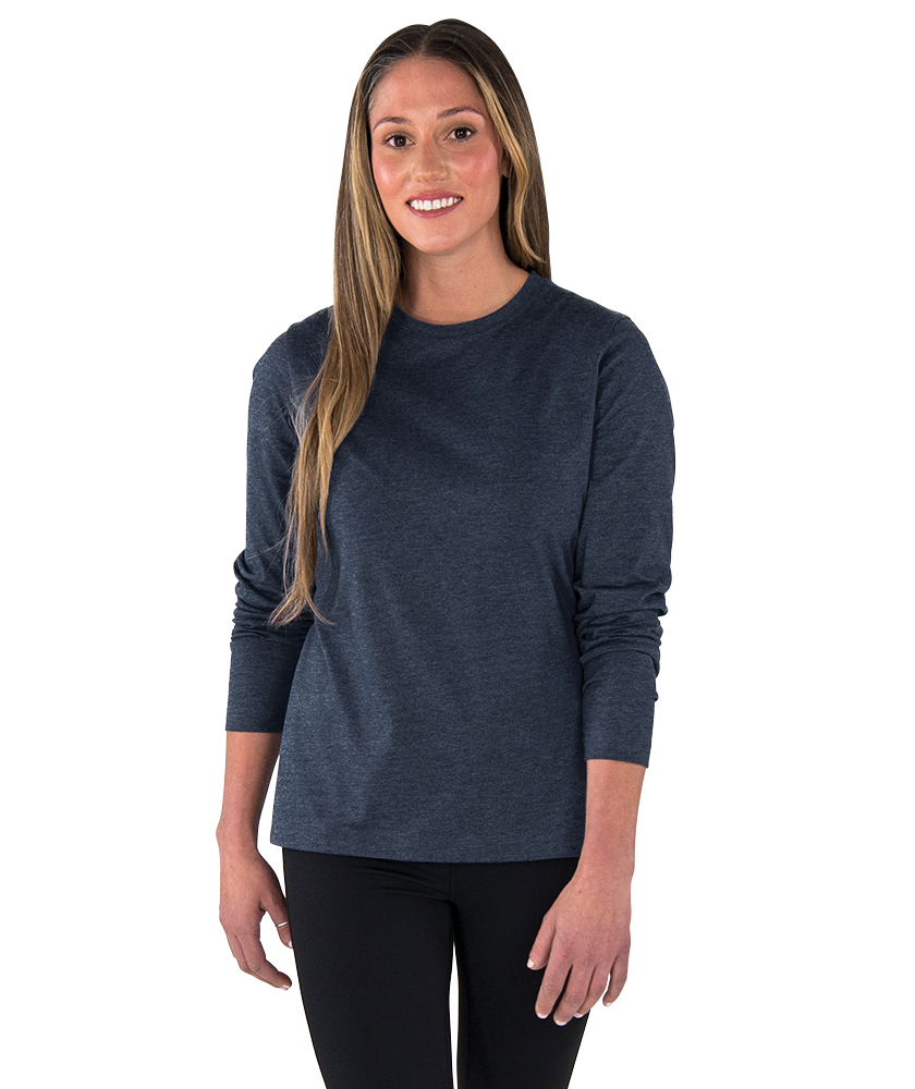 Balance Collection Womens Tabby Long Sleeve T-Shirt Heather Charcoal :  : Clothing, Shoes & Accessories