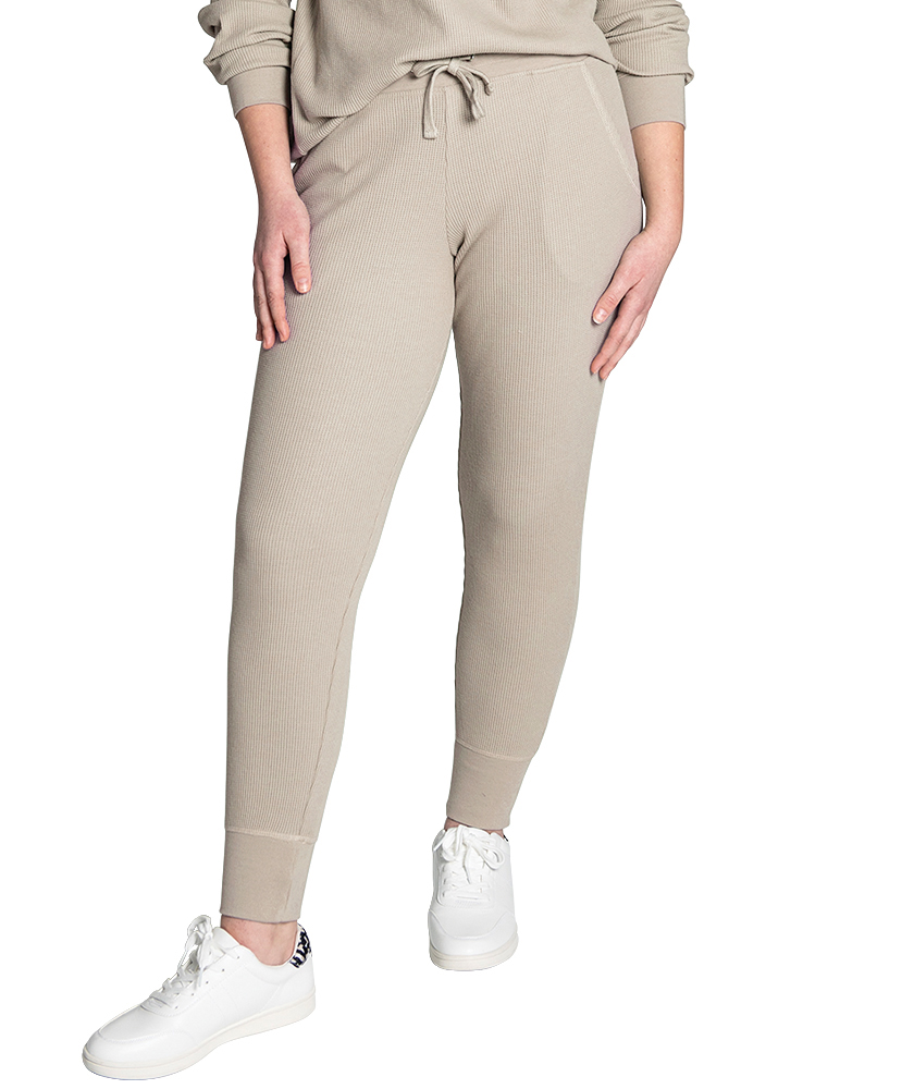 Waffle-Knit Joggers with Insert Pockets