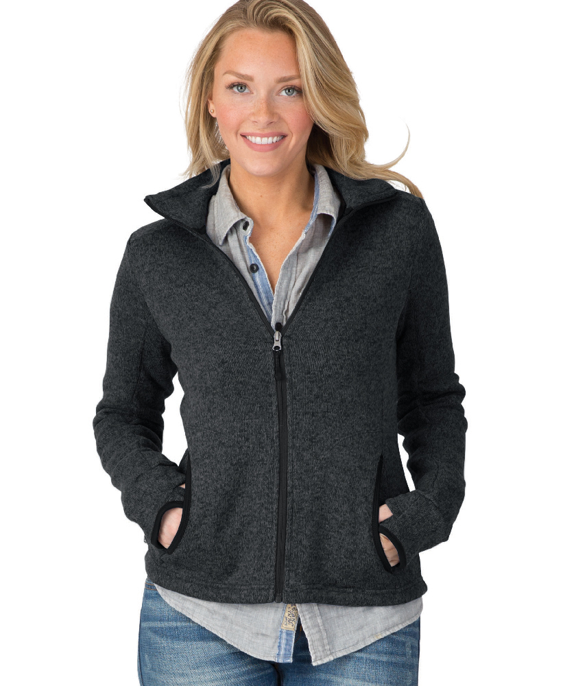Women\'s Heathered Fleece Jacket | River Apparel Charles