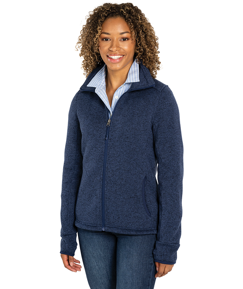 Women's Heathered Fleece Jacket - The Monogram Company