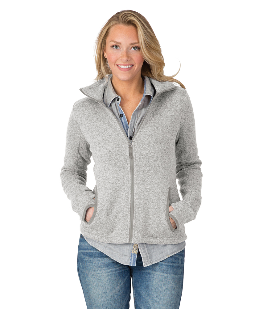 | Women\'s Heathered River Apparel Fleece Jacket Charles