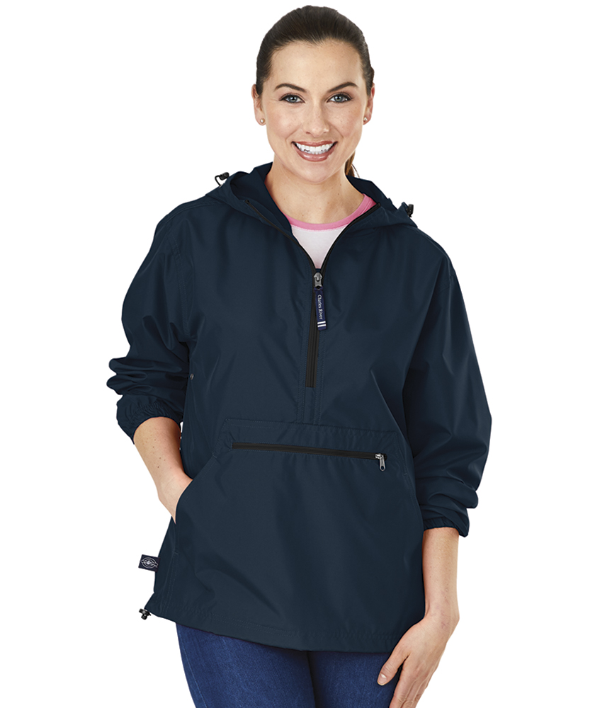 Monogrammed Rain Jacket/wind Breaker Half-zip Closure 