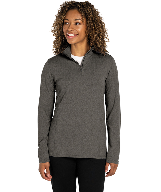 Women's Heathered Eco-Logic Stretch Quarter Zip | Charles River Apparel