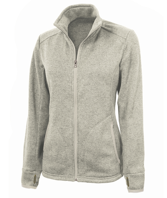 Women's Heathered Fleece Jacket | Charles River Apparel