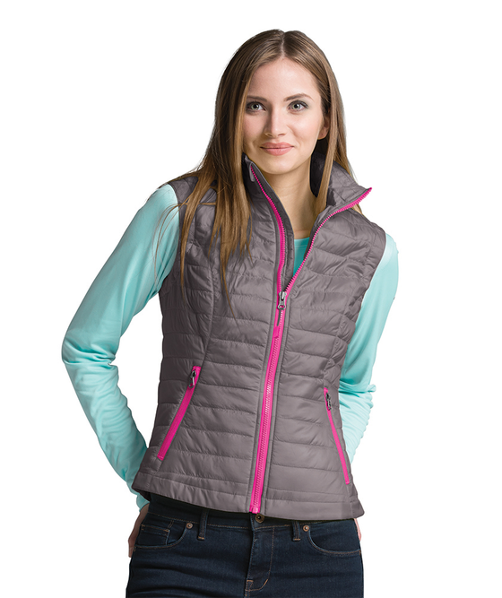 quilted vest with hood