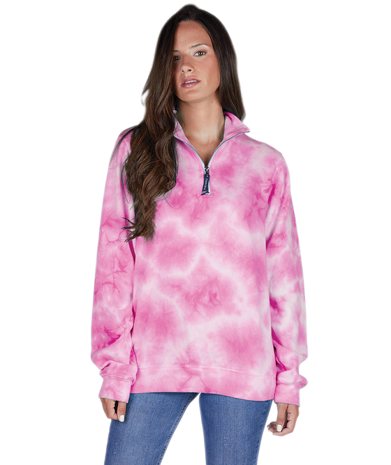 Crosswind Quarter Zip Sweatshirt (Tie-Dye) | Charles River Apparel